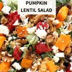 Low FODMAP pumpkin lentil salad