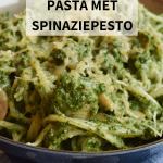 low fodmap pasta met spinazie pesto