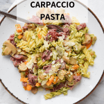 low fodmap pasta pesto carpaccio