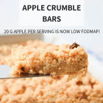 Low FODMAP apple crumble bars
