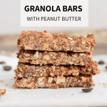low FODMAP granola bars with peanut butter