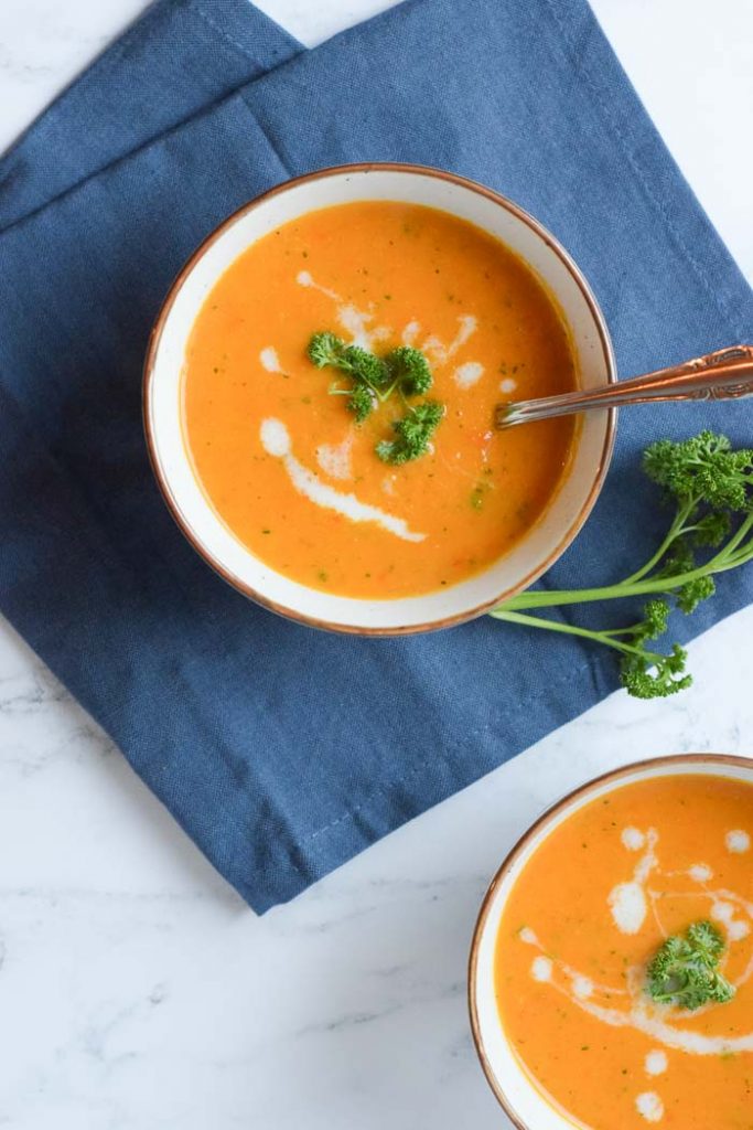 low fodmap zucchini carrot soup