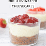 low FODMAP mini strawberry cheesecakes