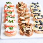Breads with three different low FODMAP bruschetta toppings