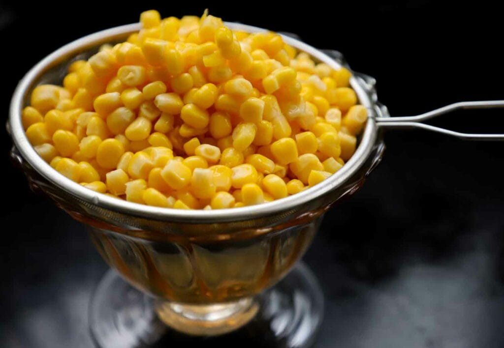 Low FODMAP corn in a bowl